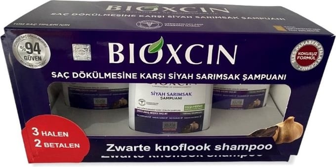 Bioxcin - Zwarte Knoflook Shampoo - Anti-Haaruitval - 3x300ml