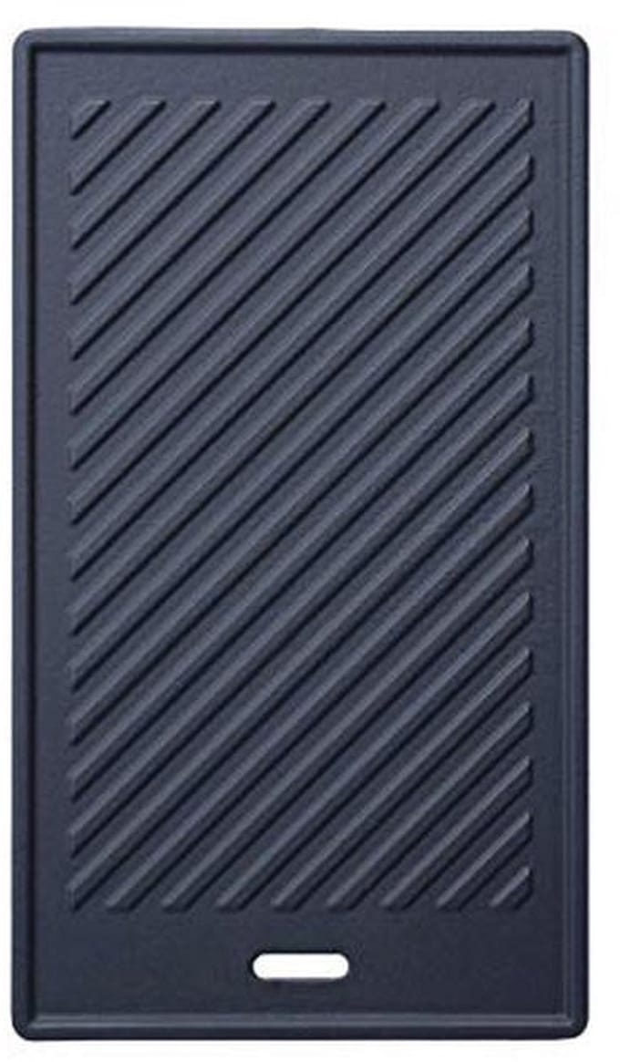 Reversible Cast Iron Grill Plate for Gas Barbecues - Ribbed and Smooth Sides