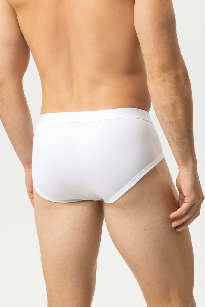 Herenslip Serie Casual Cotton Wit