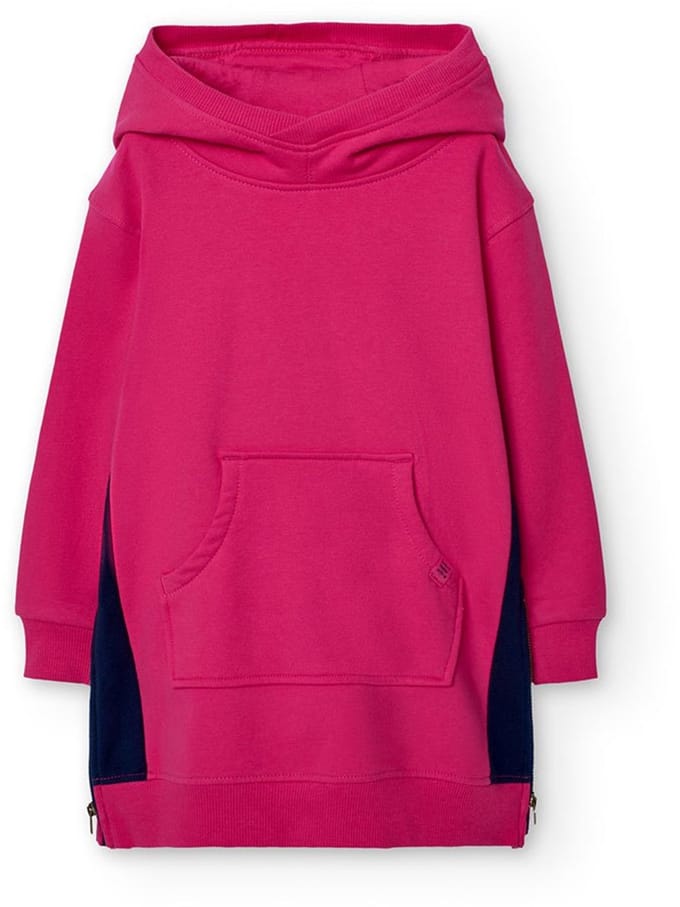 Boboli Fleece Combined Lang Mouw Jurk Roze 12 Years Meisje