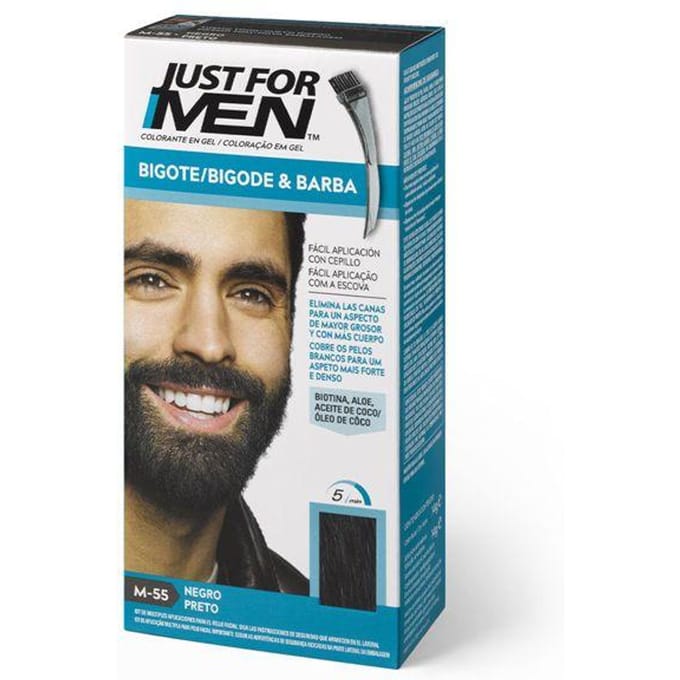 Gel KLEURING snor, baard en bakkebaarden #zwart 15 ml