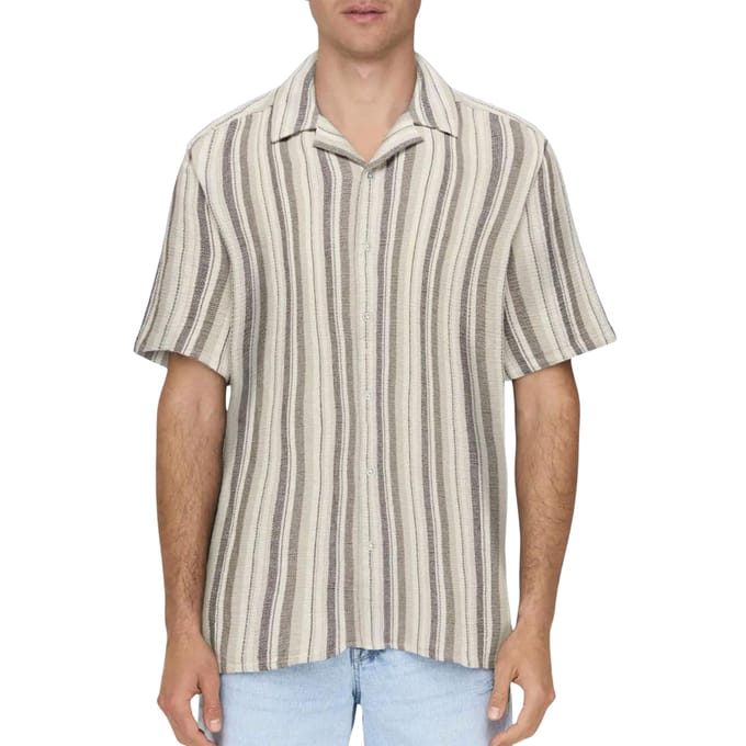 Only & Sons Trev Life Stripe Overhemd Heren - Maat L