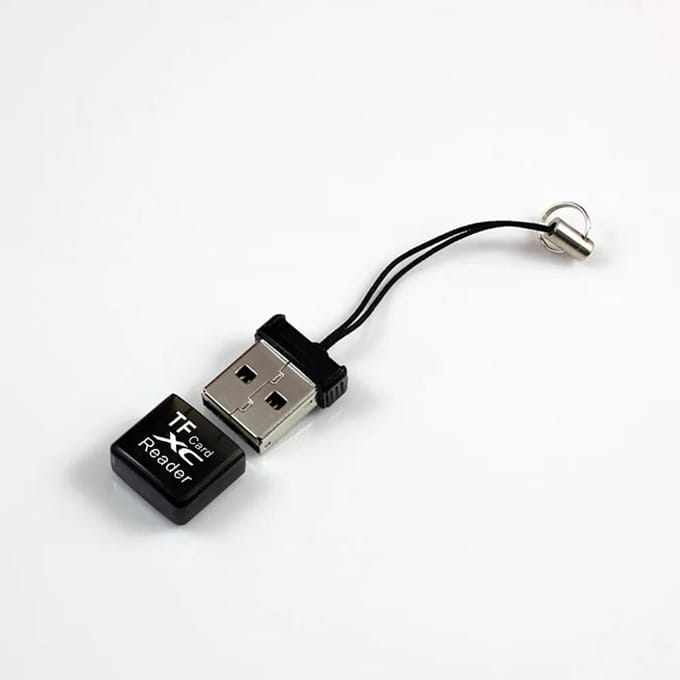 Draagbare Mini Kaartlezer Super Speed USB 2.0 Micro SD/SDXC TF Kaartlezer Adapter zwart