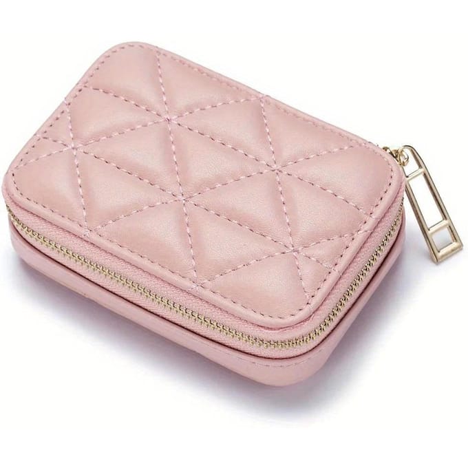 Draagbare Leren Cosmetische Tas Mini Lippenstift Envelop Mode Portemonnee met Make-up Spiegel