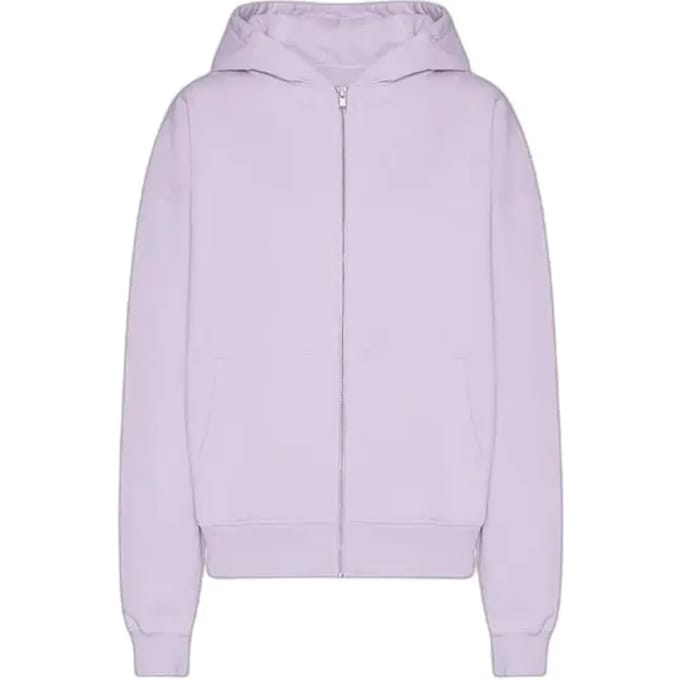 Hooded sweatshirt met rits Colorful Standard Organic Soft Lavender