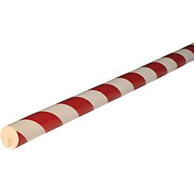 Randbeschermprofiel type B, 1 m/stuk, wit/rood