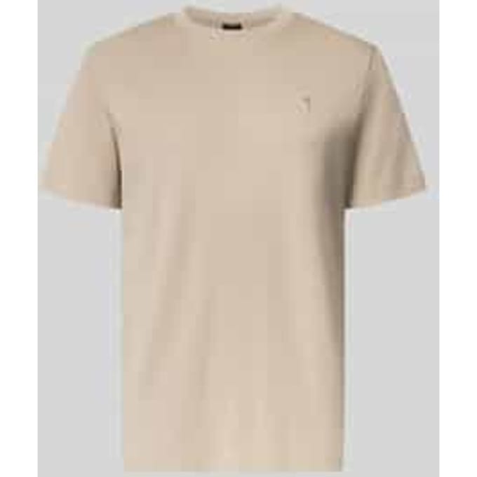 T-shirt met ronde hals en Gestikt logo