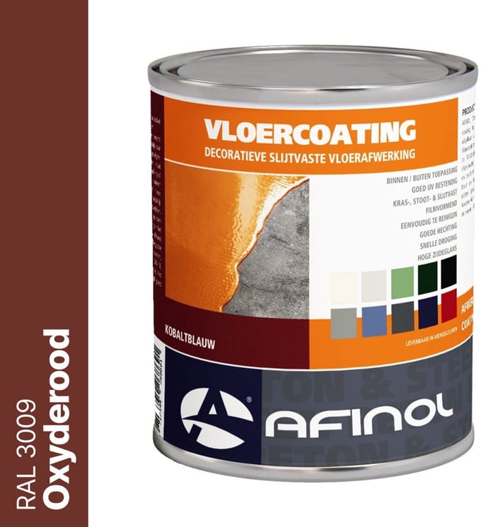 Afinol Vloercoating Oxyderood (RAL 3009) 750 ml