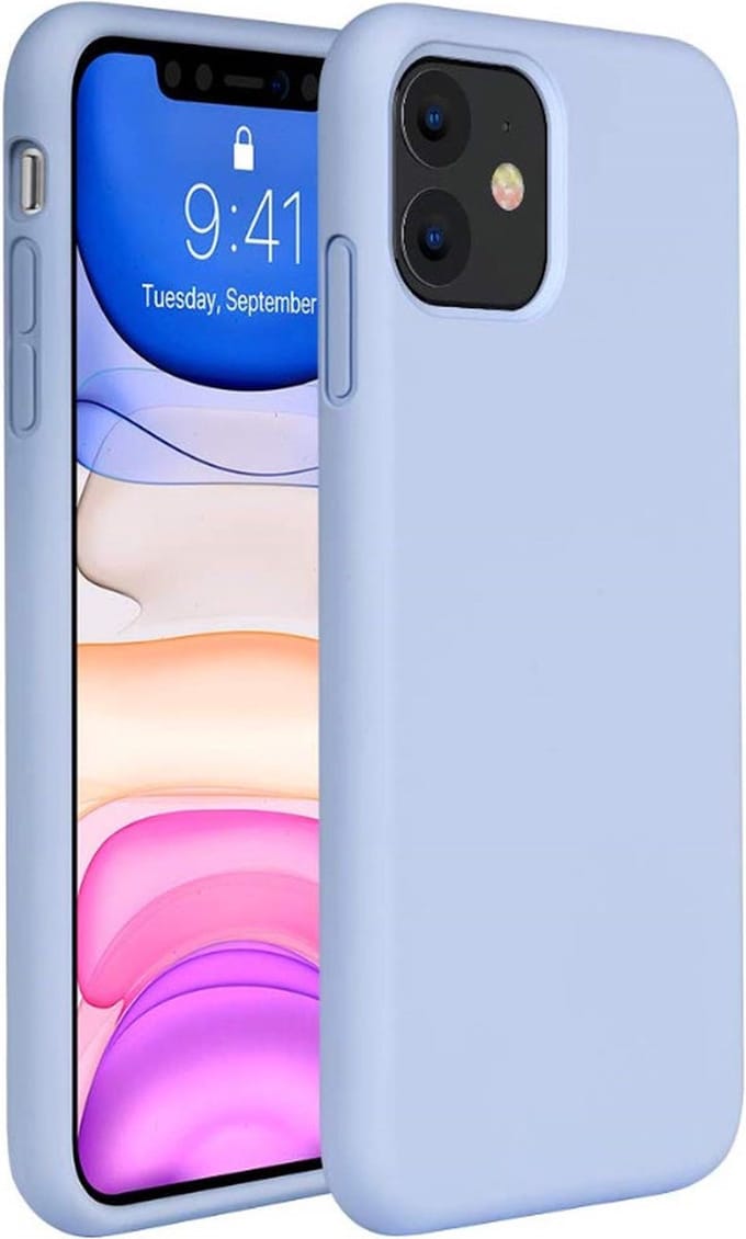 ShieldCase Silicone case geschikt voor Apple iPhone 11 hoesje - optimale bescherming - perfecte pasvorm - TPU Materiaal - paars + Privacy Glas Screenprotector