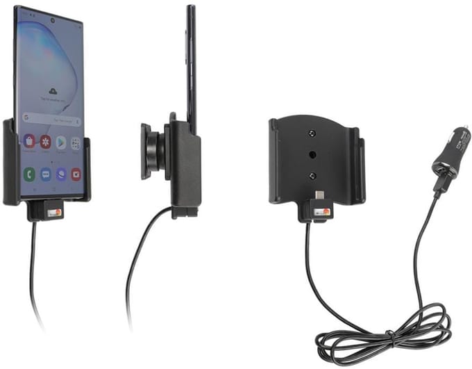 Brodit houder-lader Samsung Galaxy Note10+ met USB kabel met sig.plug