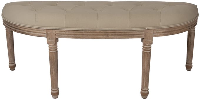 Clayre & Eef Bankje 125x41x48 cm Bruin Beige Hout