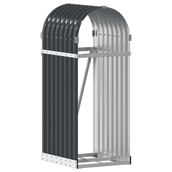 vidaXL - Houthouder - Antraciet - 40x45x100 - cm - Gegalvaniseerd - Staal