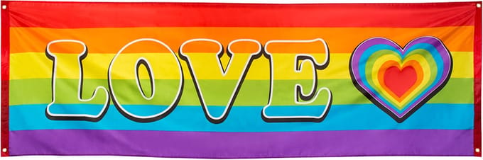 Boland - Polyester banner Regenboog 'Love' - Regenboog - Regenboog