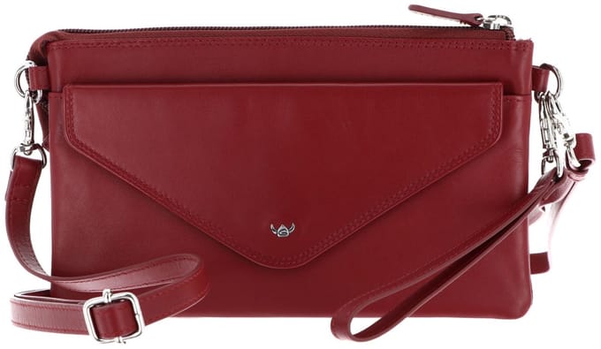 Golden Head Leren polstasje schoudertas Polo RFID Protect Mini-Tasche 8216 Rot donkerrood