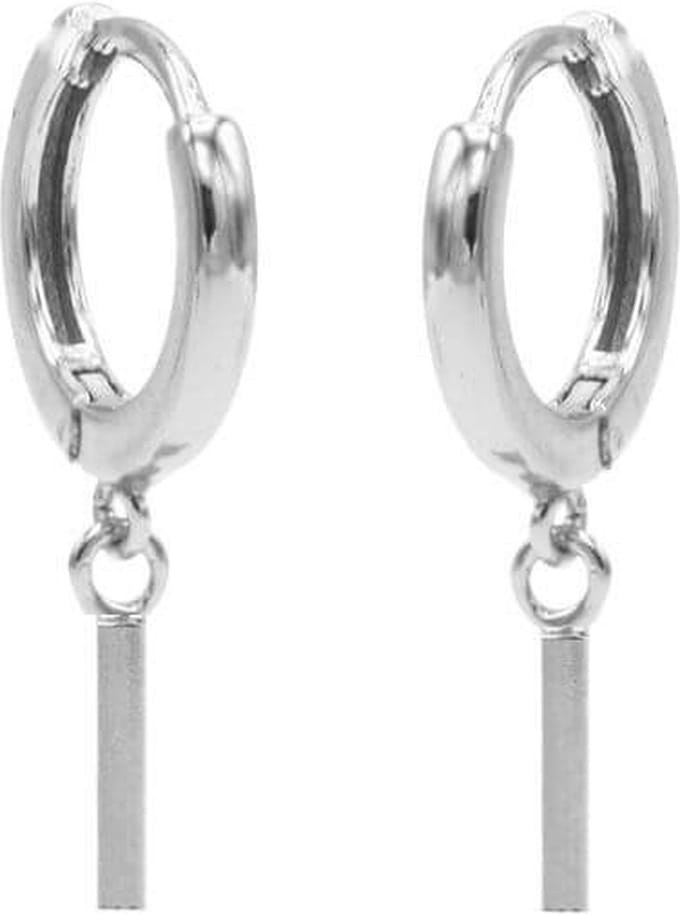 Karma Oorringen Hinged Hoops Square Tube Zilver