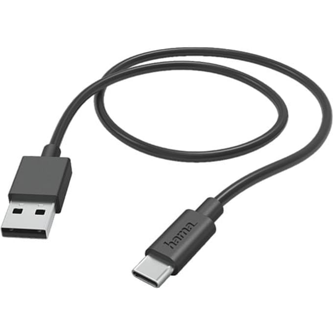 Hama USB-A naar USB-C kabel - USB-C oplaadkabel- Geschikt voor Smartphone en Tablet - 1 meter - Zwart
