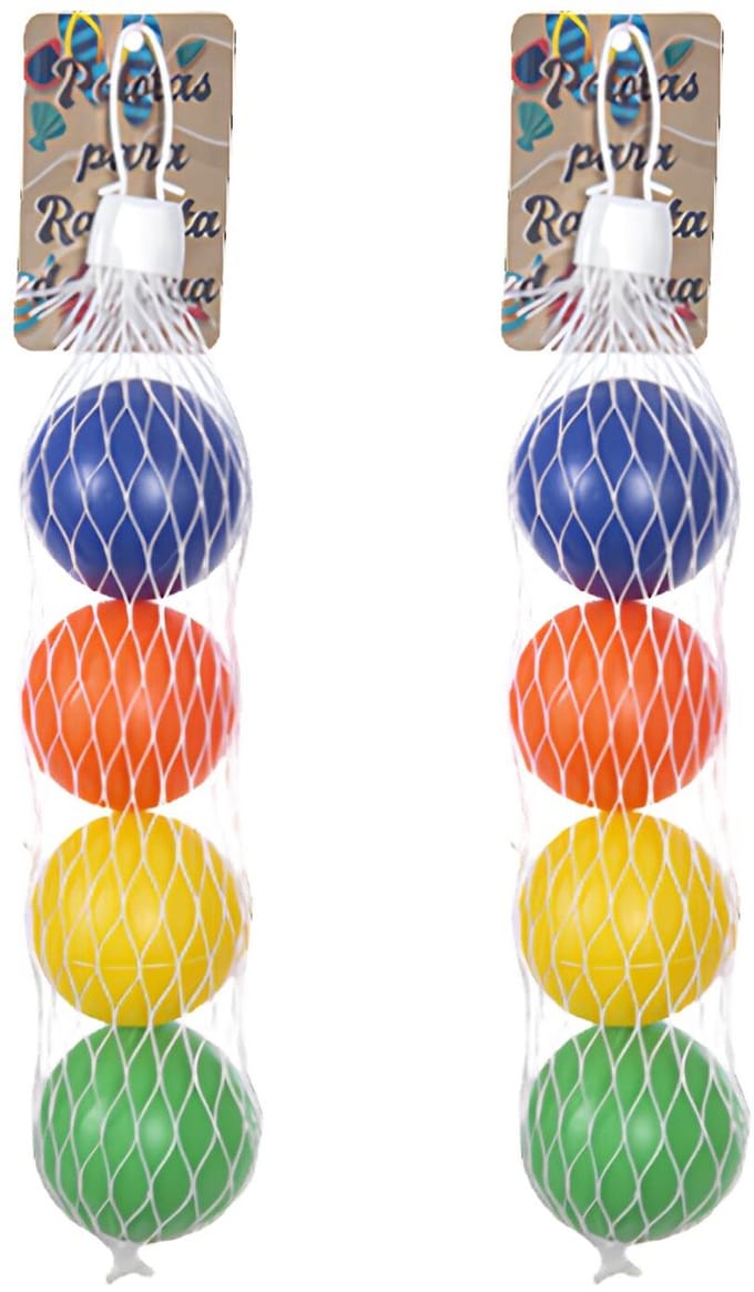 Beachballetjes - multi gekleurd - 40 mm - Set van 8x stuks - premium - strand
