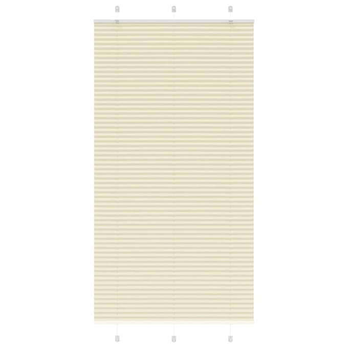 vidaXL - Plissé - rolgordijn - 105x200cm - stofbreedte - 104,4cm - polyester - crème