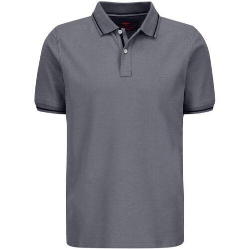 Fynch-Hatton Polo Modern Subtle Contrast Soft Supima Cotton Piqué Navy / male