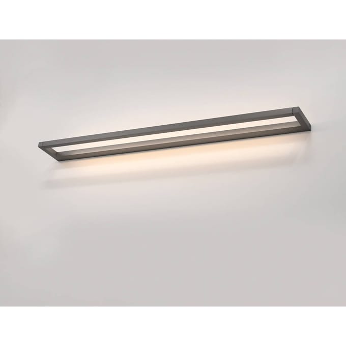 LED wandlamp PURE Puro, grijs, breedte 100 cm, aluminium, dimmer