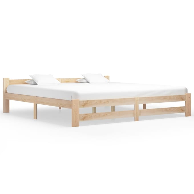 vidaXL - Bedframe - massief - grenenhout - 200x200 - cm