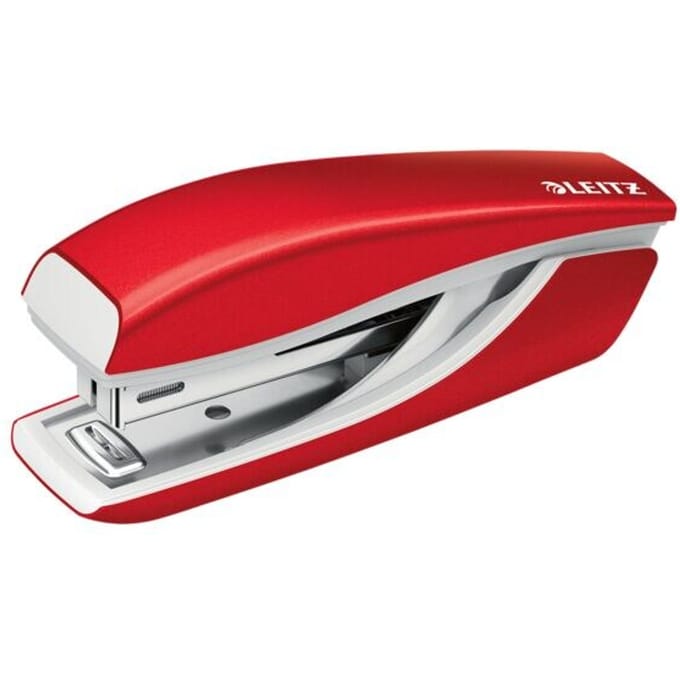 Leitz 55281026 Nietmachine Rood/wit Nietcapaciteit: 10 vel (80 g/m²)