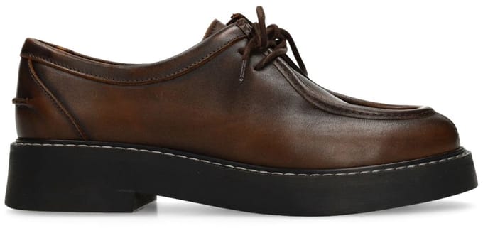 Sacha - Dames - Bruine leren veterschoenen - Maat 36