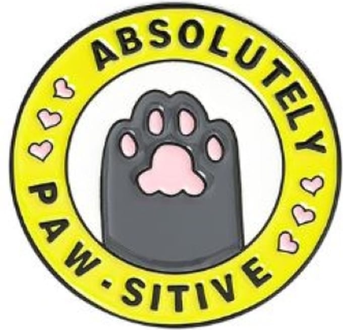 Pin Broche - enamel pin - kledingspeld - Absoluut paw-sitive