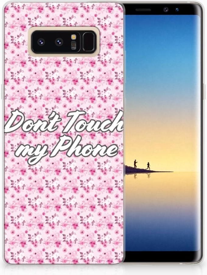 Samsung Galaxy Note 8 Silicone-hoesje Flowers Pink DTMP