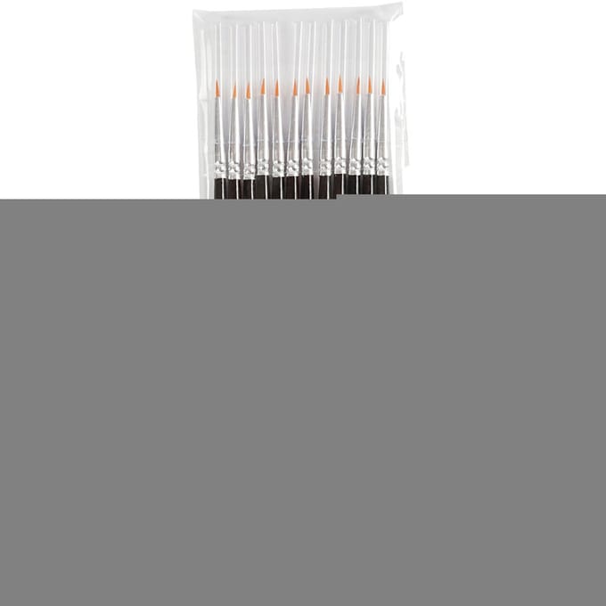 Gold Line penselen, afm 2, L: 17 cm, B: 2 mm, rond, 12 stuk/ 1 doos