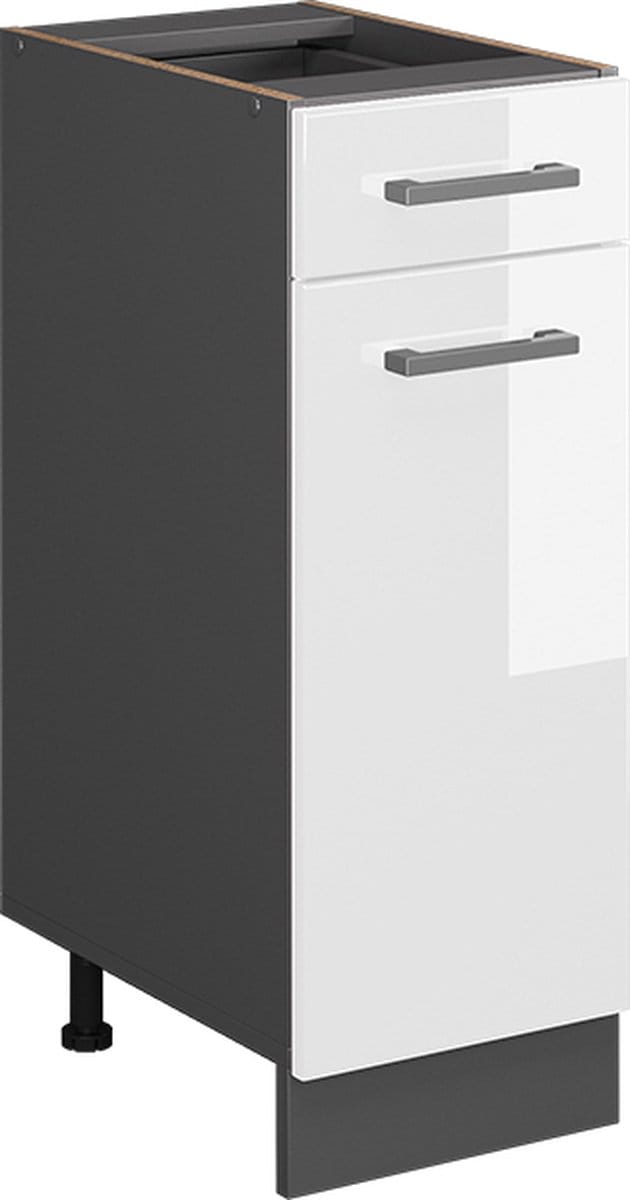 Vicco R-Line Keukenonderkast – 30 cm, WB Antraciet Wit Hoogglans