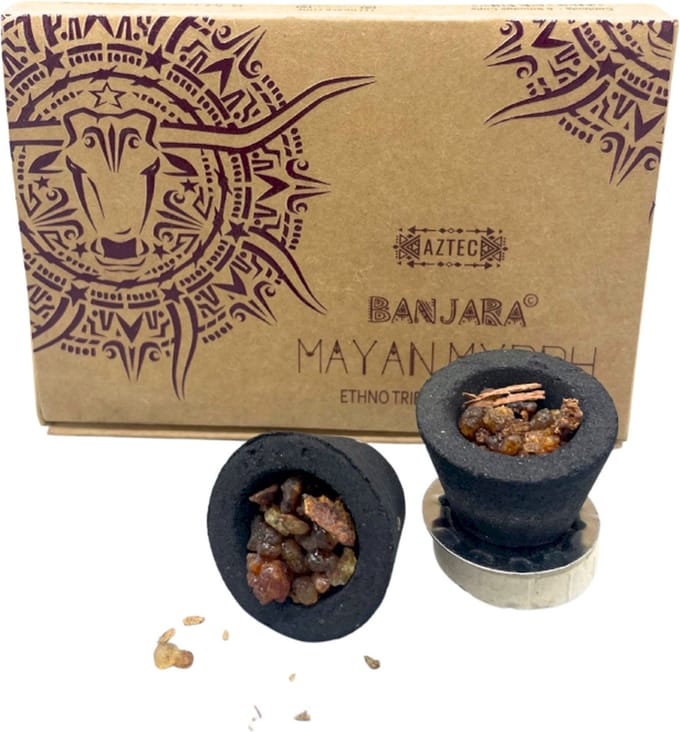 Banjara - Myrrh - Mirre - Hars Wierook - Houtskool Bekers