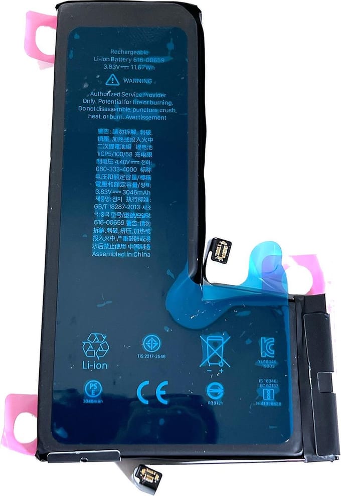 iPhone 11 Pro Batterij Geschikt voor Apple – Premium – Zwart
