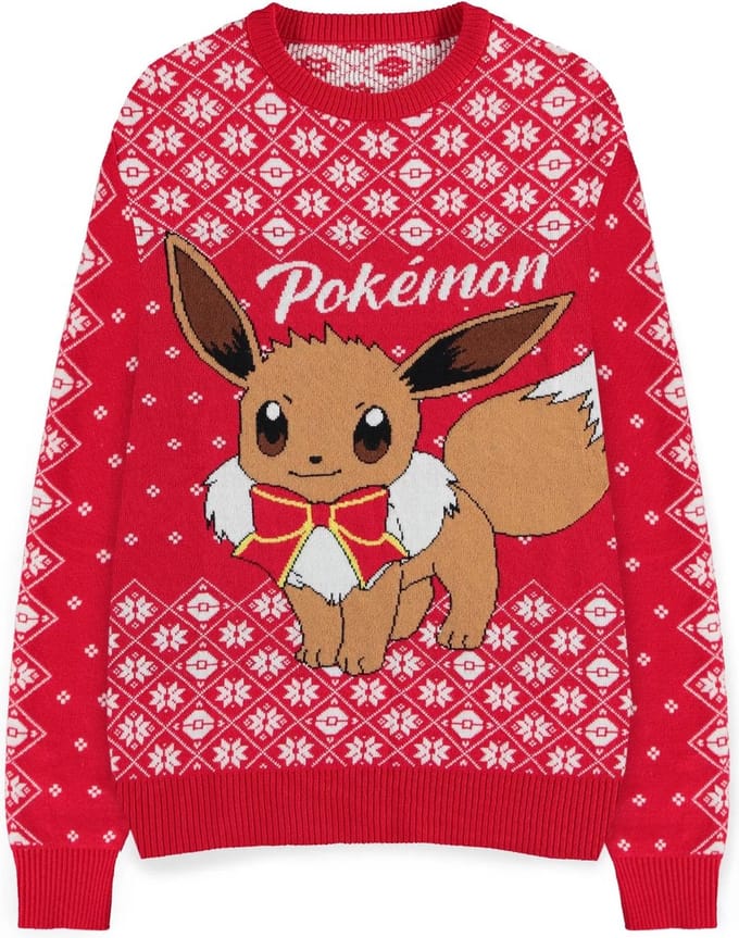 Pokémon - Eevee Christmas Kersttrui - 2XL - Rood