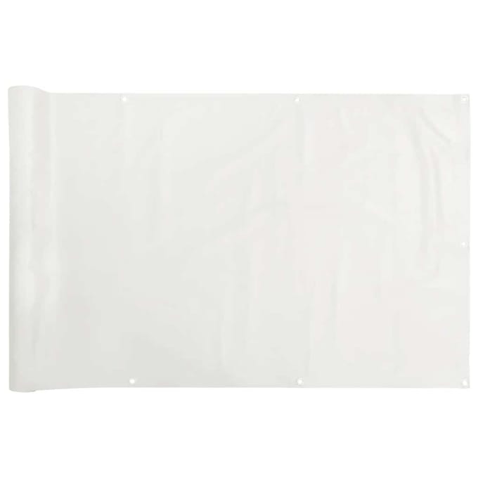 vidaXL - Balkonscherm - 400x120 - cm - PVC - wit