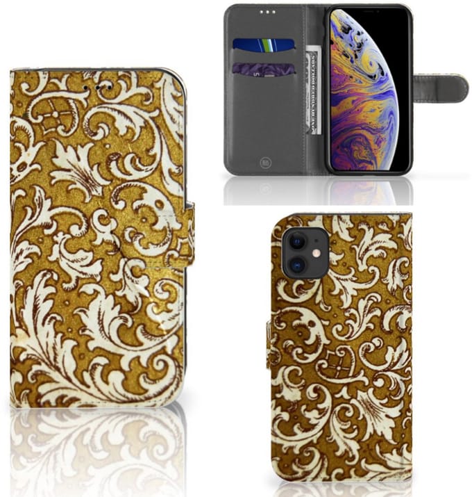Wallet Case Apple iPhone 11 Barok Goud