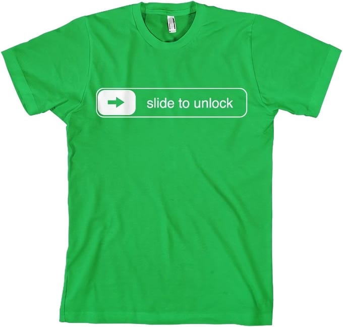 Hybris Slide To Unlock T-shirt Groen