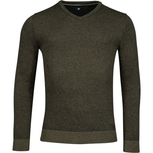 Baileys Trui V-Neck Pullover Plated Knit Taupe / male