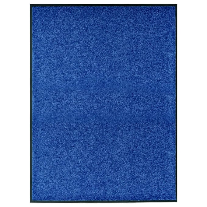 vidaXL - Deurmat - wasbaar - 90x120 - cm - blauw