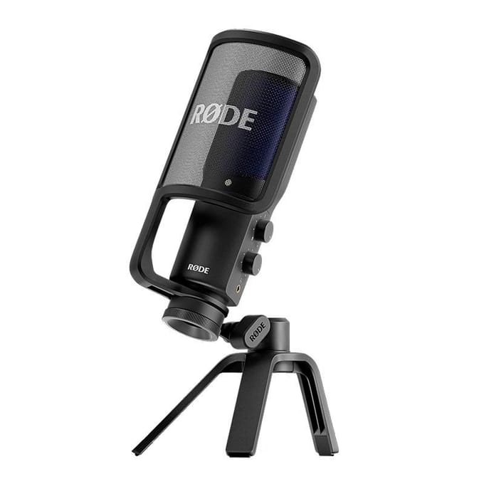 Statief Condensatormicrofoon Rode NT-USB+ Zendmethode:USB Incl. standaard, Incl. kabel