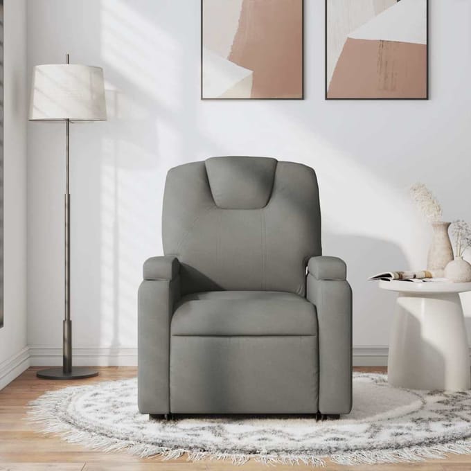 Vidaxl Klapbare Massagestoel, Donkergrijs, Bekleed met Stof