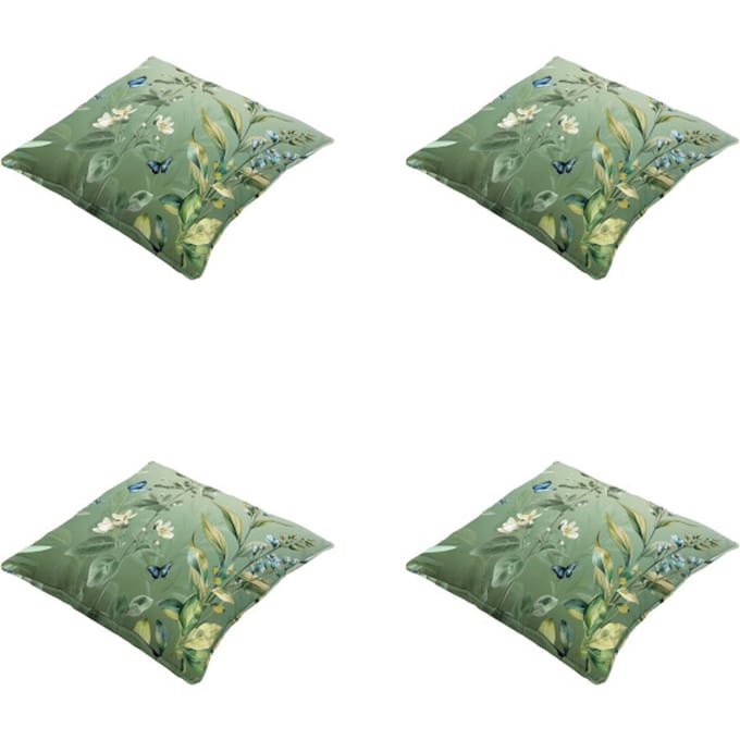 Madison - Sierkussen Elisa - Groen - 50x50x10cm - Set van 4