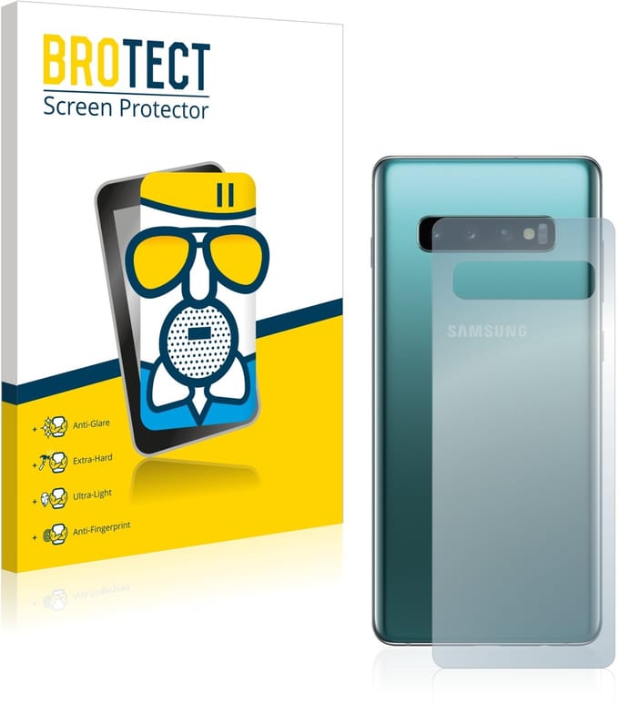 BROTECT - Screenprotector voor Samsung Galaxy S10 Plus (Achterkant) - Folie Beschermfolie Beschermglas matte