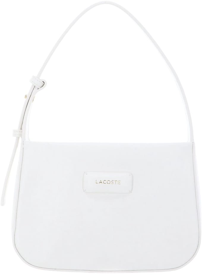 LACOSTE schoudertas Hobo Bag Farine wit