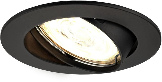 Ledvion - LED Inbouwspot Amsterdam - Zwart - Dimbaar - 3W - 4000K - Ø82 mm