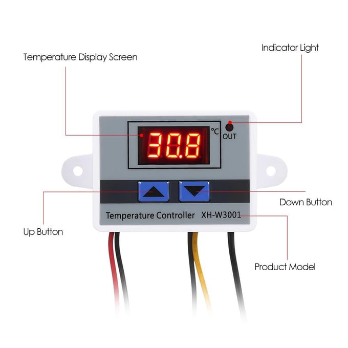 XH-W3001 Intelligente Digitale Microcomputer Temperatuurregelaar 12V