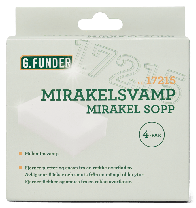 G. Funder Melamin Svamp Mirakel Svamp 4 st