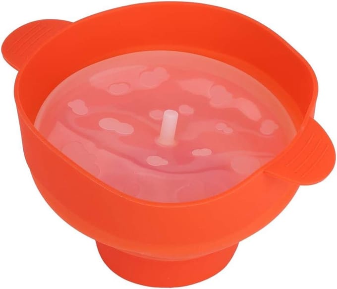 Popcorn Maker - Magnetron Kom - Snacks Maken - Inklapbaar Ontwerp - 26 cm - Rood