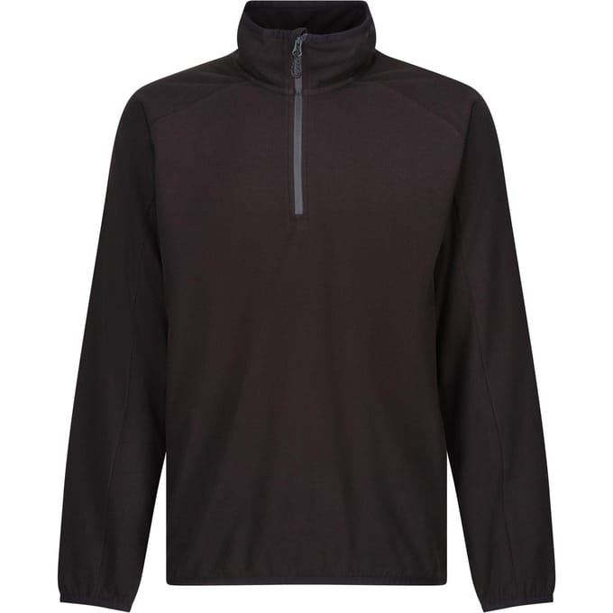 Regatta Heren Navigate Half Zip Fleece (Zwart/Seal Grijs)