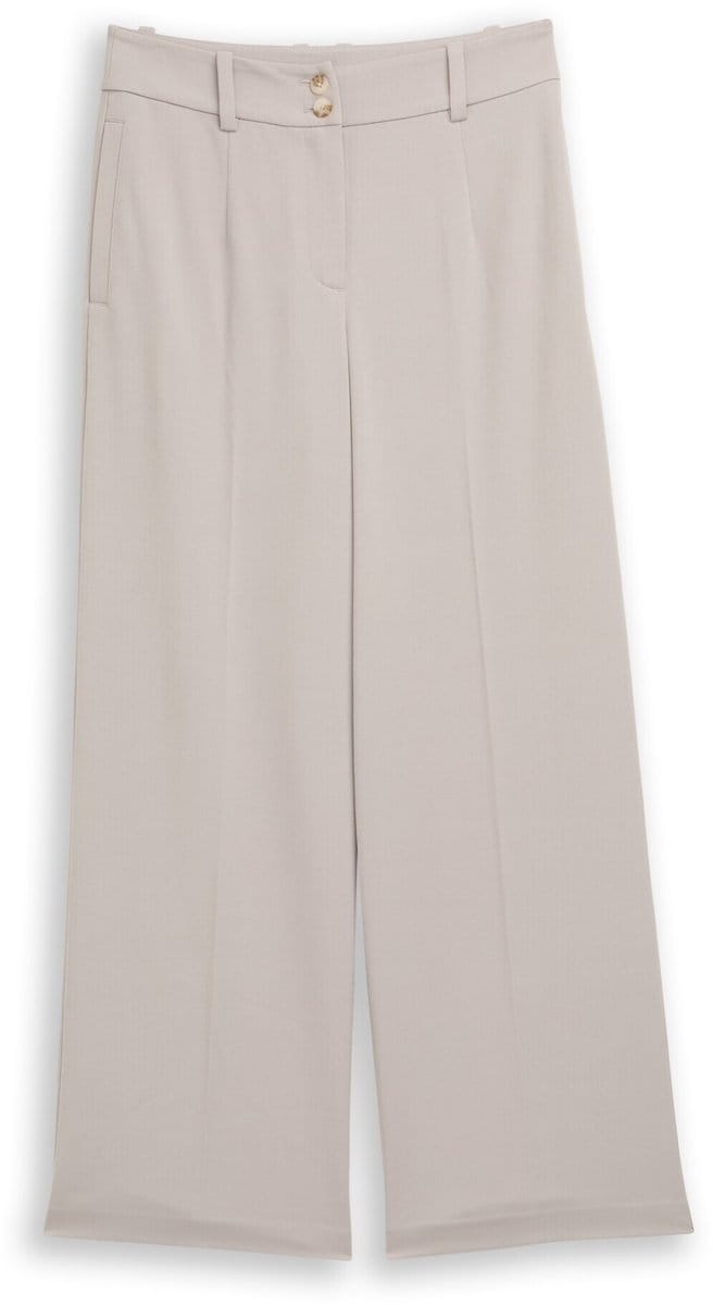 Tom Tailor - TTLEA WIDE Broek met strijkvouw - Maat 42/32 - dark clouds grey